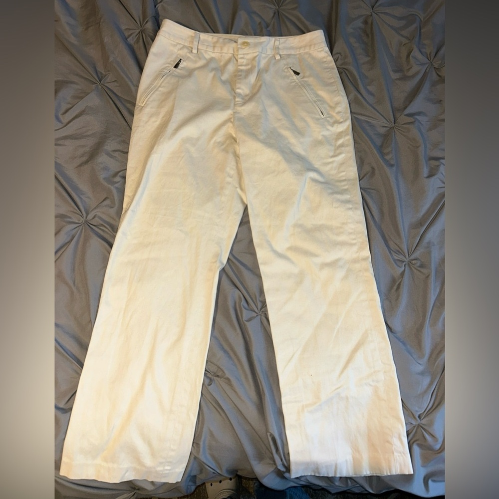 Lauren jeans Ralph Lauren 10P VTG Cream Wide-Leg Pants Y2K
